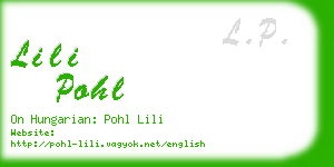 lili pohl business card